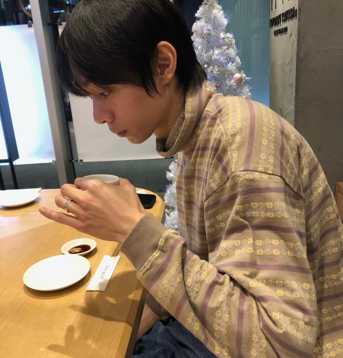 캐피탈capital 선라이즈 자카드 스트라이프 하이넥 롱슬리브 xl 상품이미지5