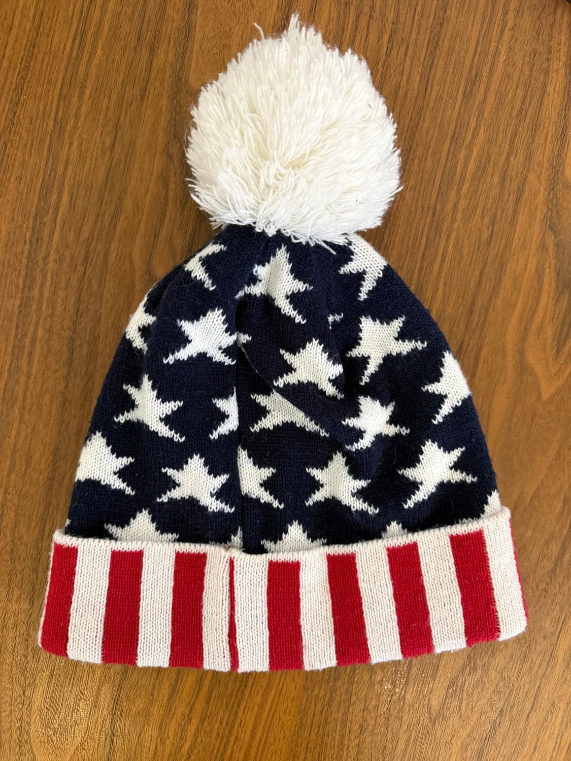 빈티지 성조기 폼폼 비니 상품이미지2