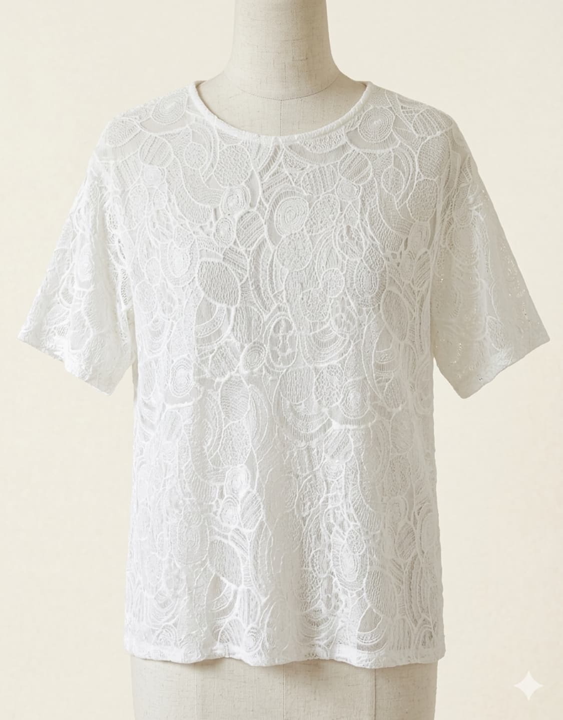 ♧ 페이우 FAYEWOO 화이트 레이스 반팔 블라우스 55 상품이미지2