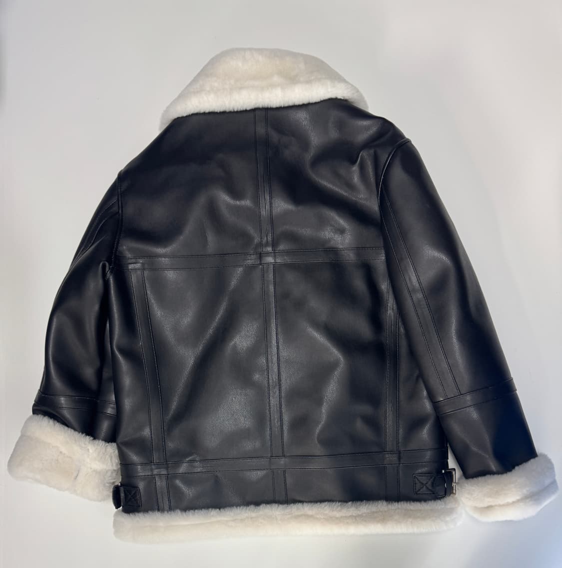 강추!! 도프제이슨 솔리드 무스탕 자켓 블랙 상품이미지2