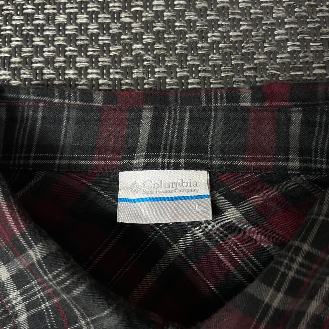 컬럼비아 다크레드 그린 투포켓 긴팔 셔츠 L 상품이미지4
