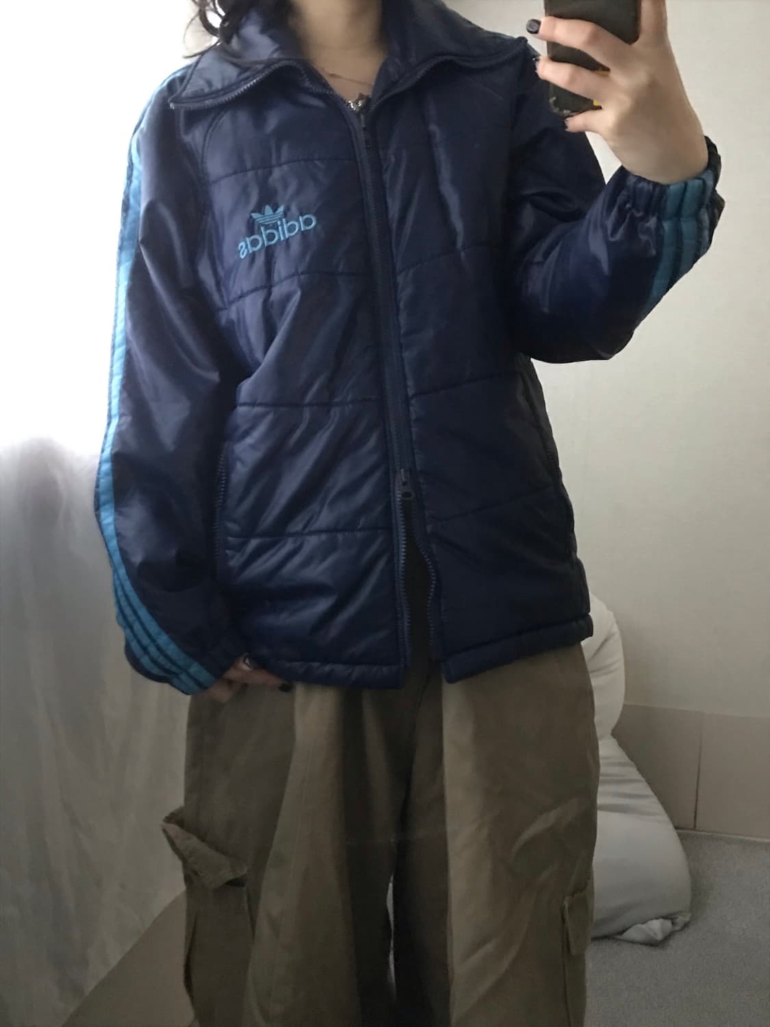 아디다스 80s 데상트 네이비 패딩 상품이미지2