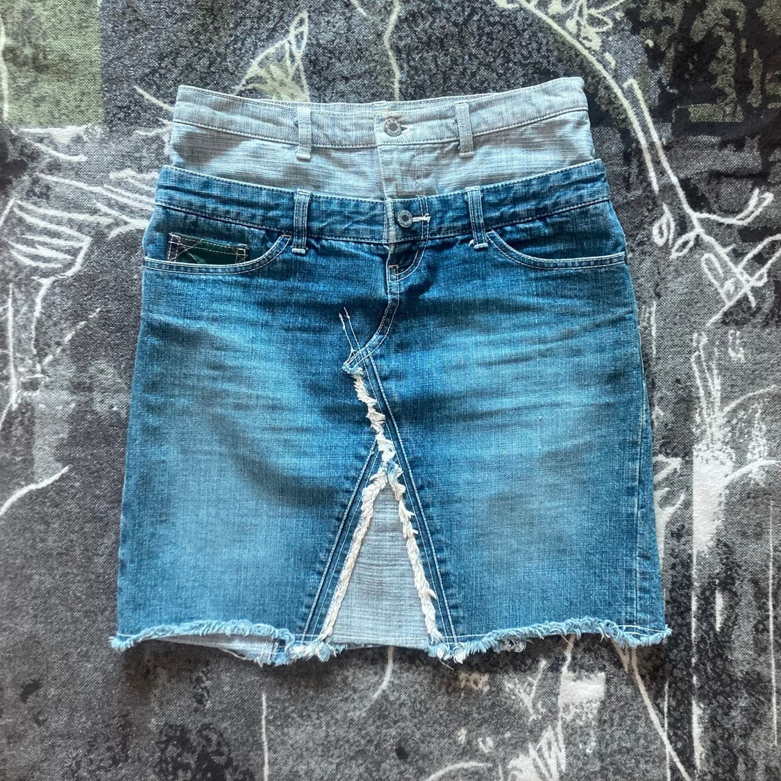 Washed Jersey Shirt + Vintage Skirt Set 상품이미지2