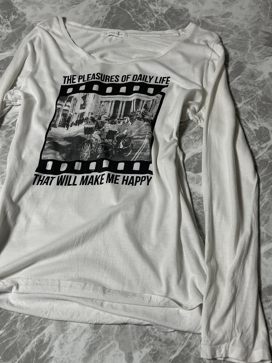 (Lowrys farm)u neck printing sleeve t 상품이미지3