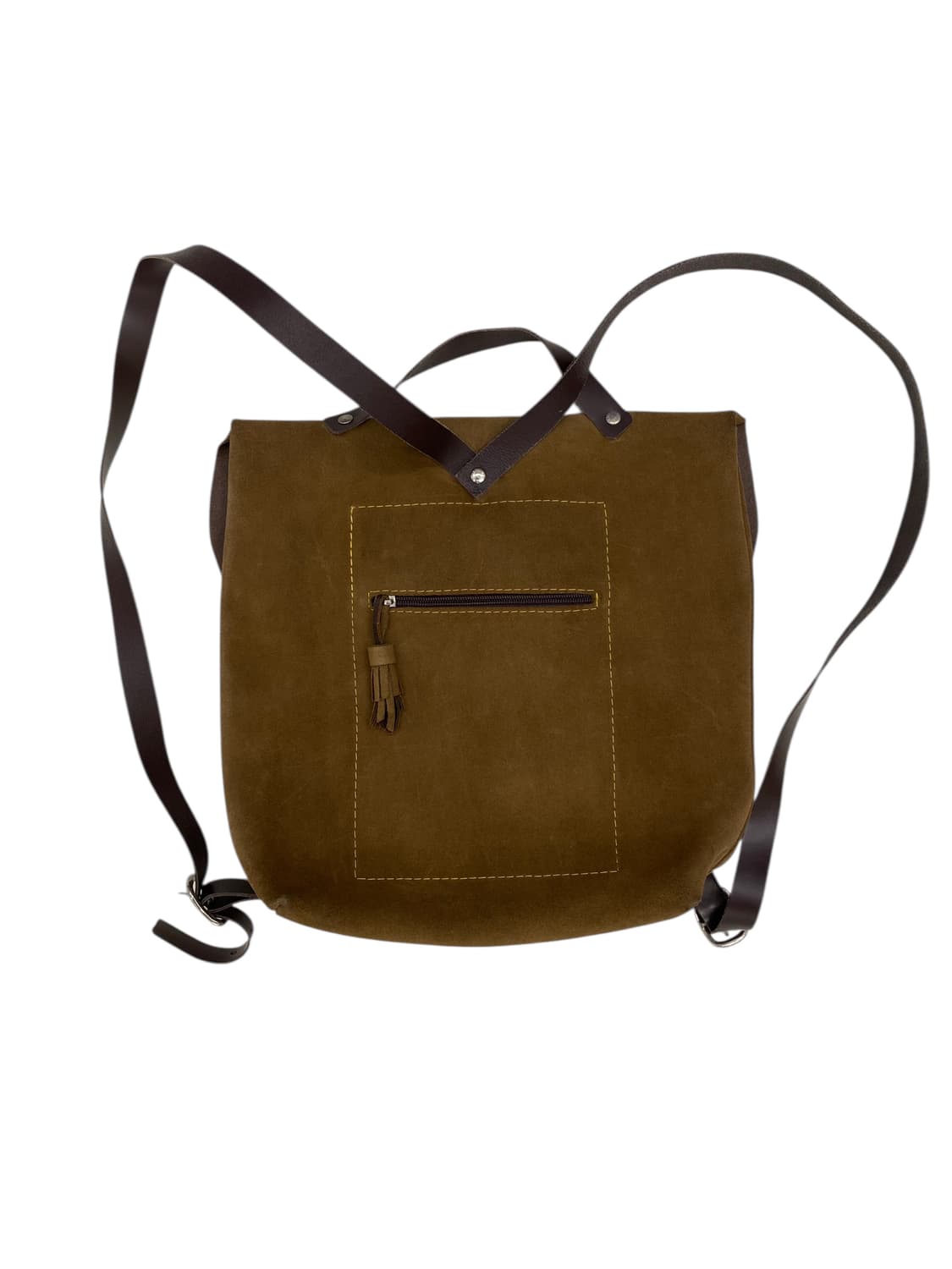 AUDALI 스웨이드 백팩 카키 브라운 상품이미지2