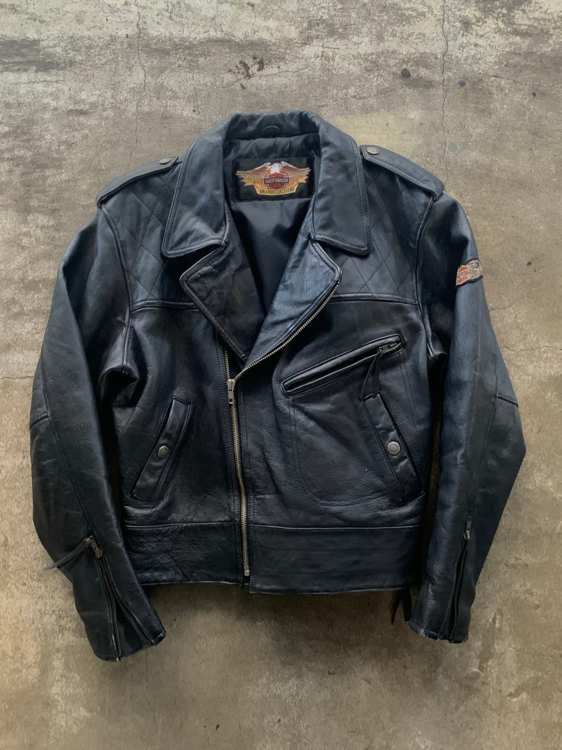 90-00s 할리 데이비슨 더블 라이더 자켓 상품이미지1