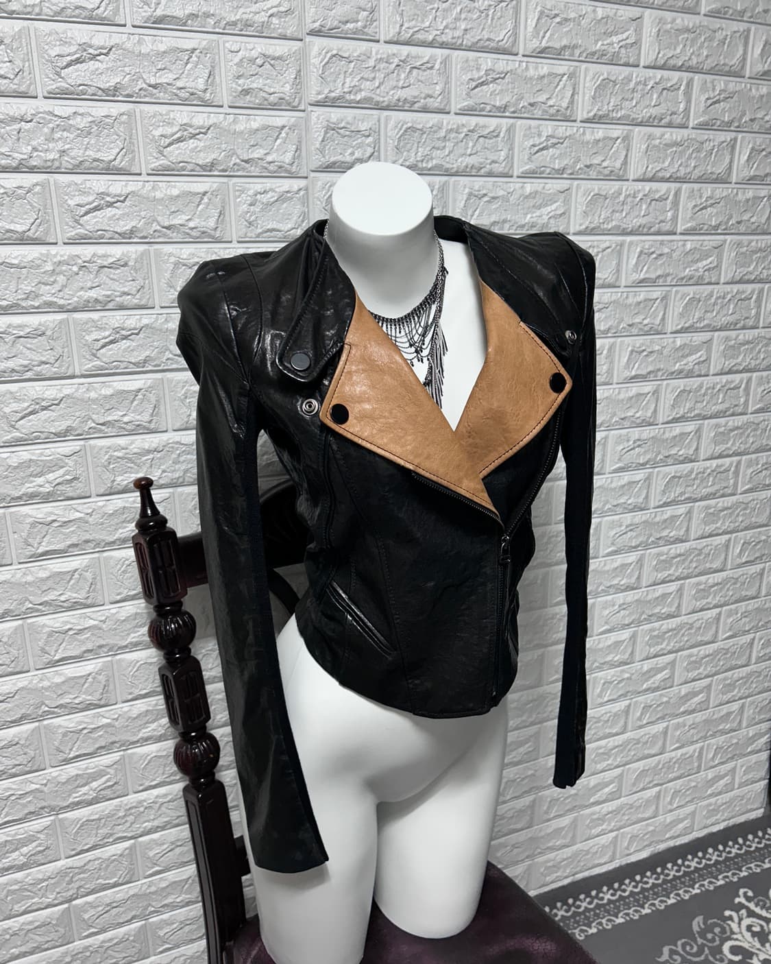 Black Lambskin Lamb Skim Slim Jacket 상품이미지1