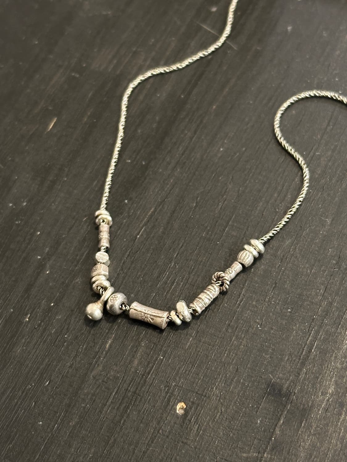 Musta karensilver mix necklace 상품이미지1