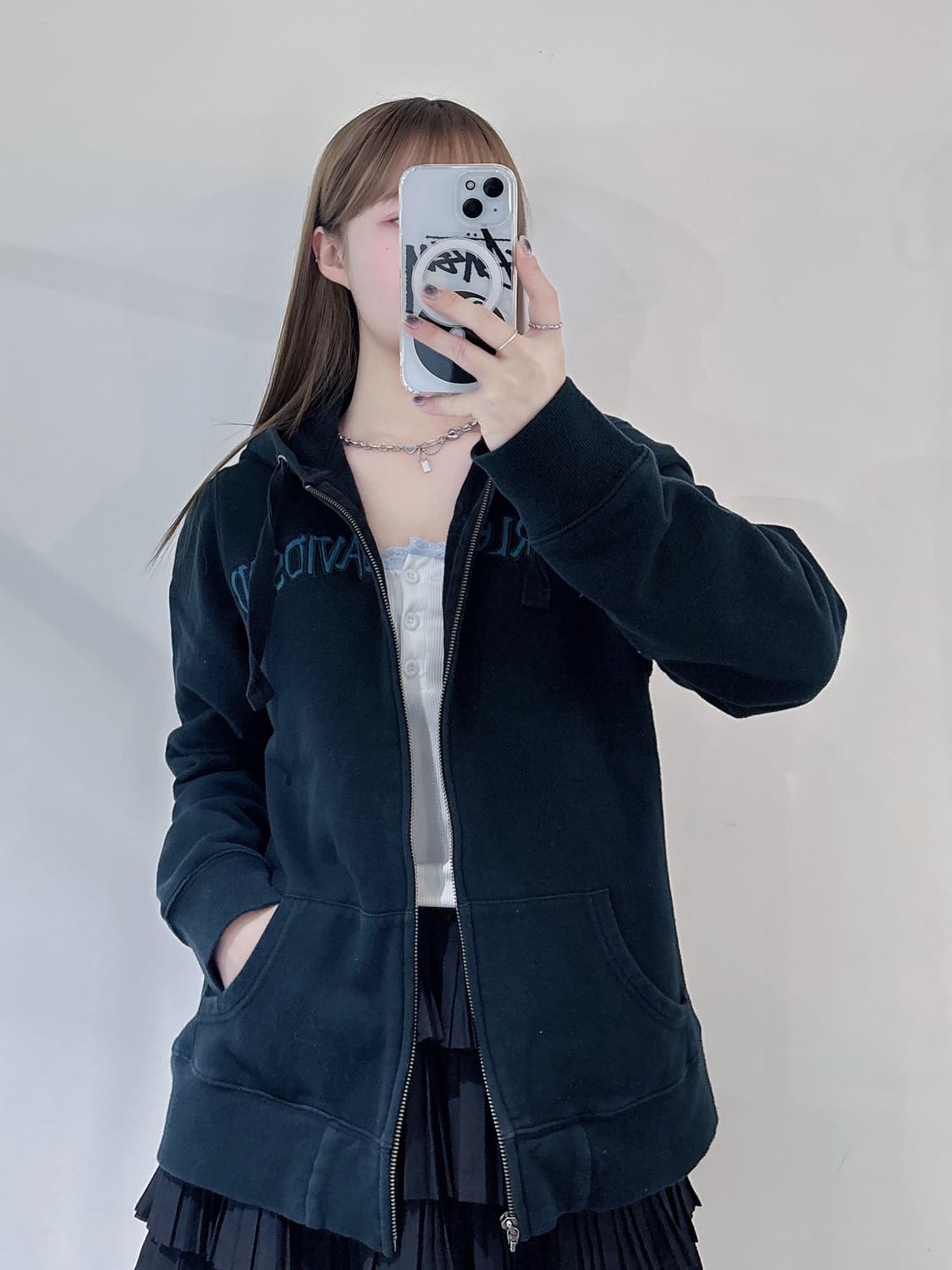 할리데이빈슨 빅로고 후드집업 상품이미지3