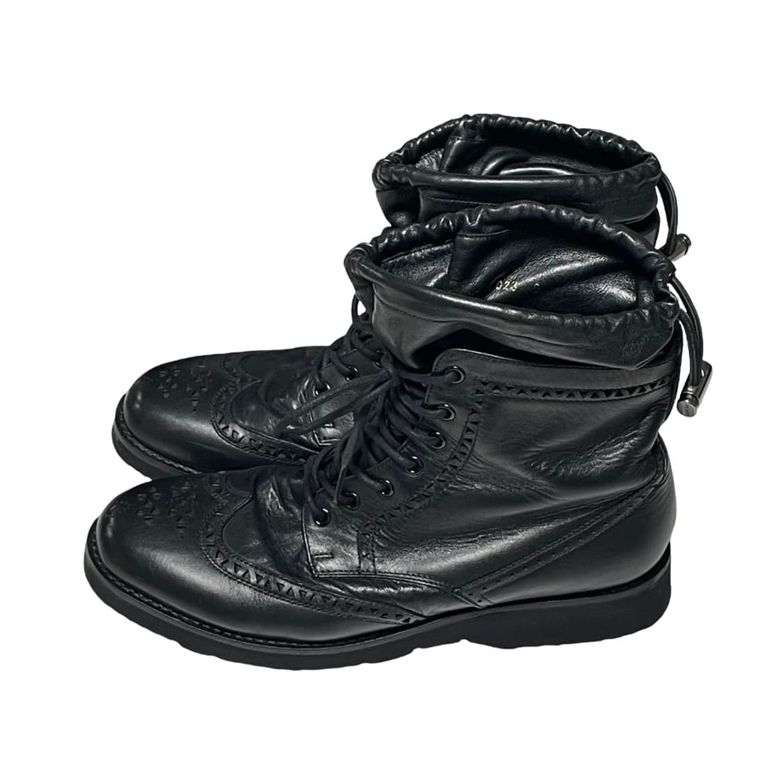 프라다 브로그 레더 하이탑 부츠 상품이미지1