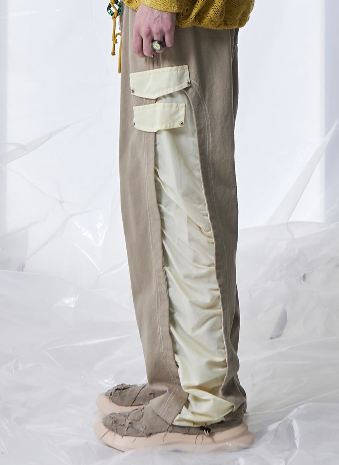 Rssc 나일론 믹스드 카고 데님 바지 상품이미지1