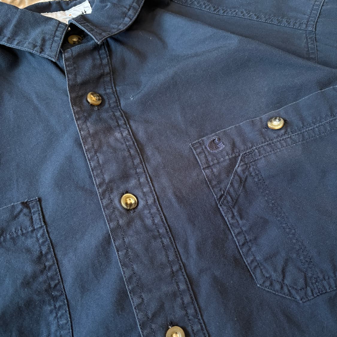 칼하트 오리지널 네이비 긴팔 셔츠 상품이미지5