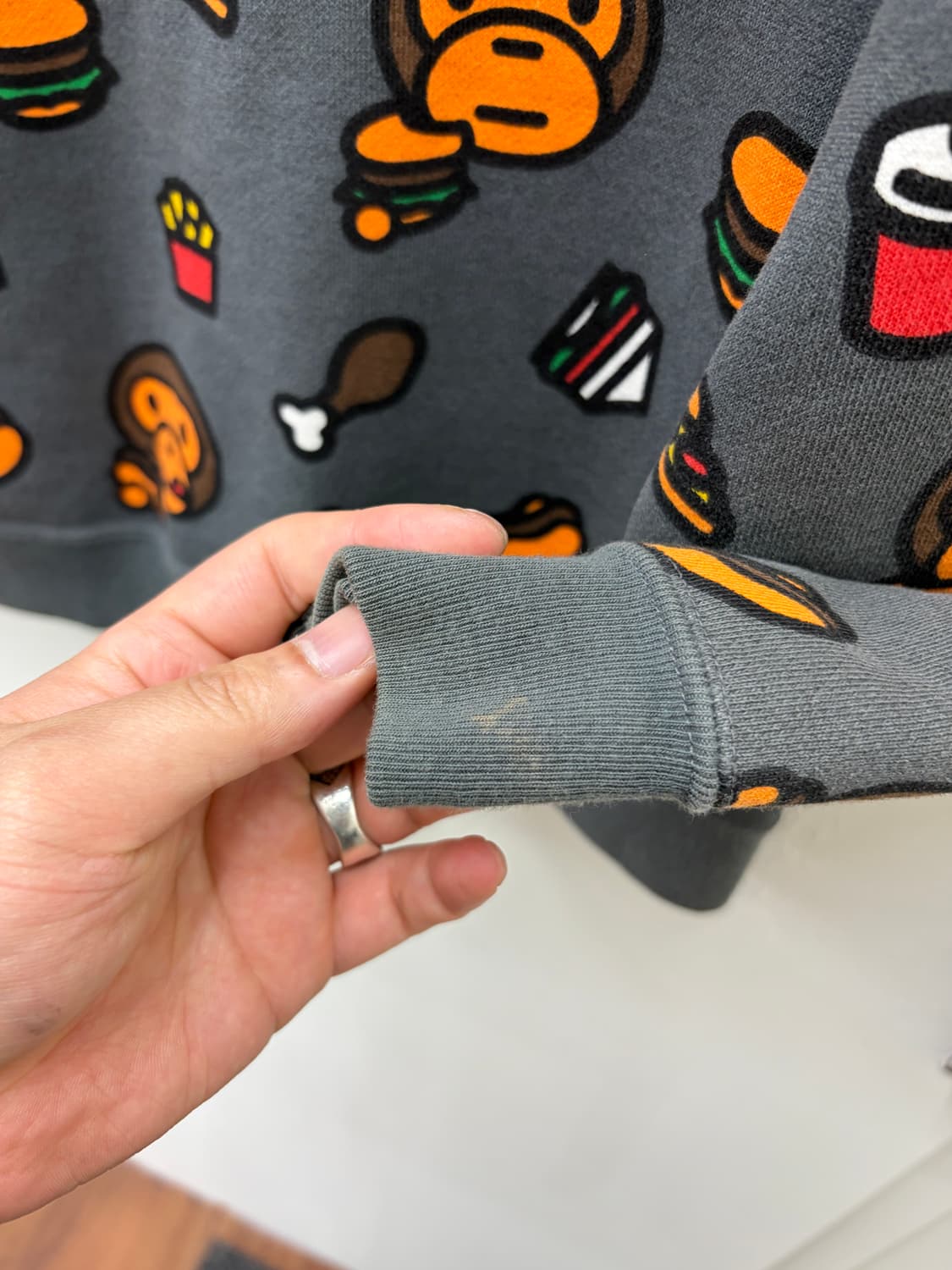 딱붙핏)))베이프 베이비마일로 정크푸드 후드집업 상품이미지5