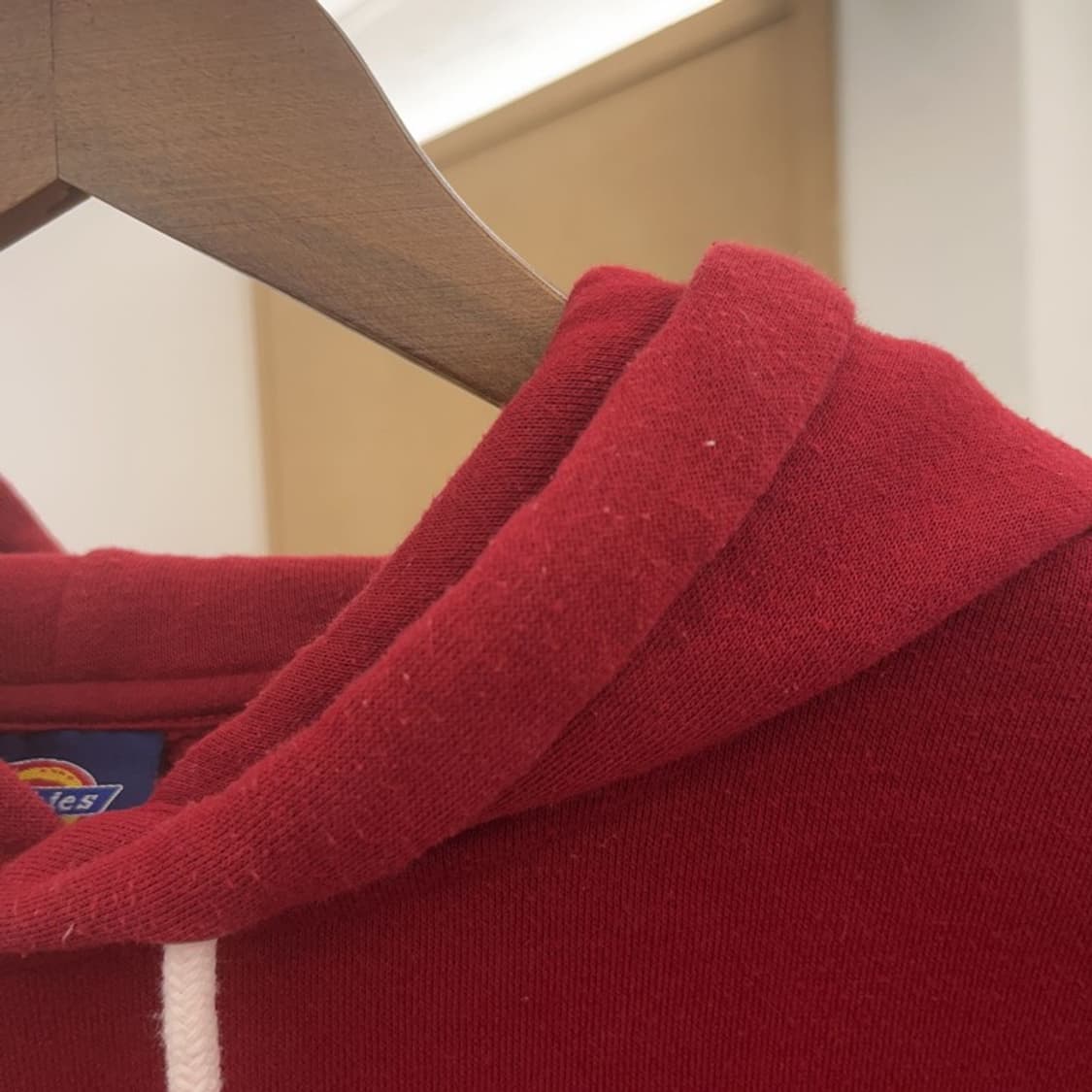 디키즈 레트로 캐주얼 버건디와인 기모 후드티 M C07404 상품이미지7