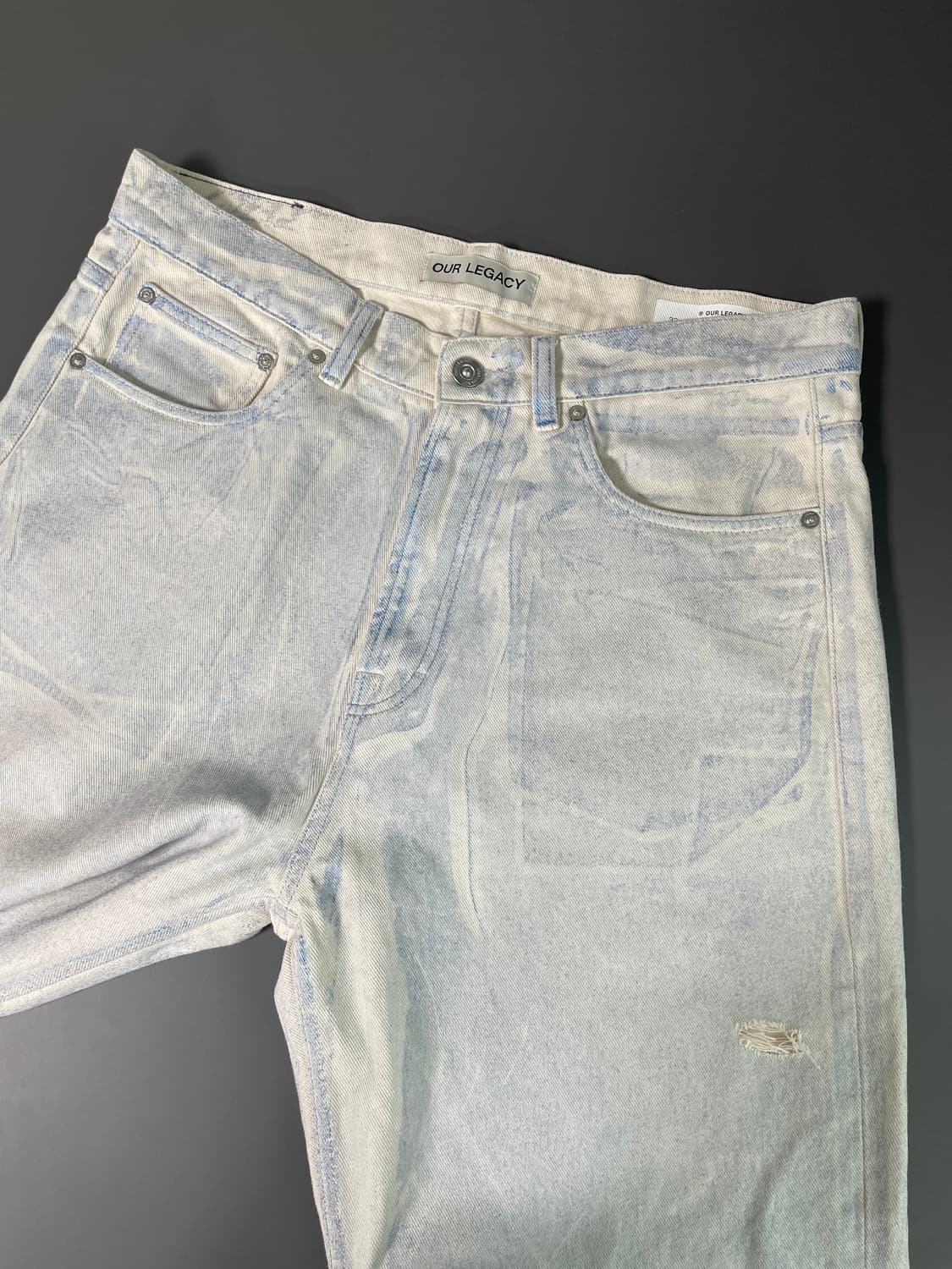 [33] 아워레가시 블루 포일 데님 팬츠 써드컷 상품이미지4