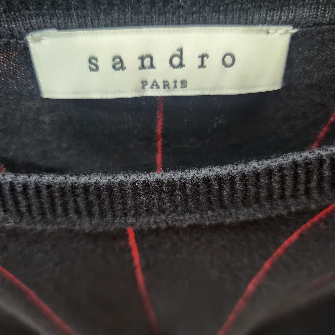 산드로 스펠아웃 스트라이프 코튼 니트 2(S~M) 상품이미지5