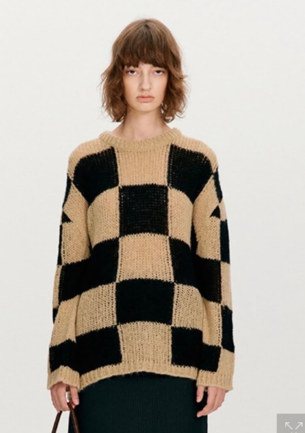 더오픈프로덕트 체커보드 니트 상품이미지1