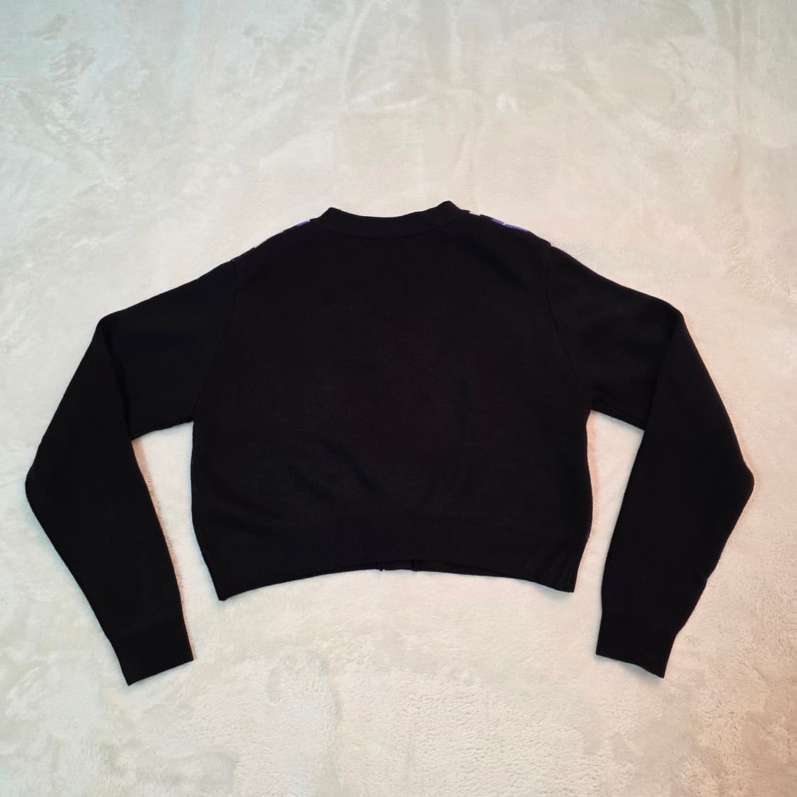 (F)여성 CHUCK 아가일 크롭 가디건 상품이미지3