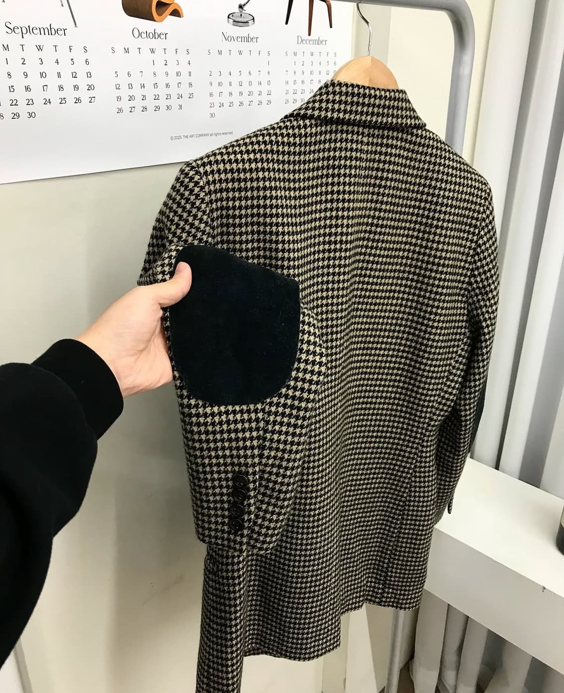 폴로 하운드체크 더블 울 코트 상품이미지4