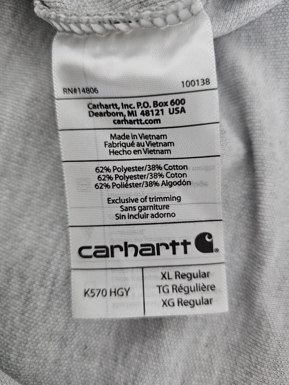 칼하트 포켓 반팔 폴로티 그레이 XL 상품이미지3
