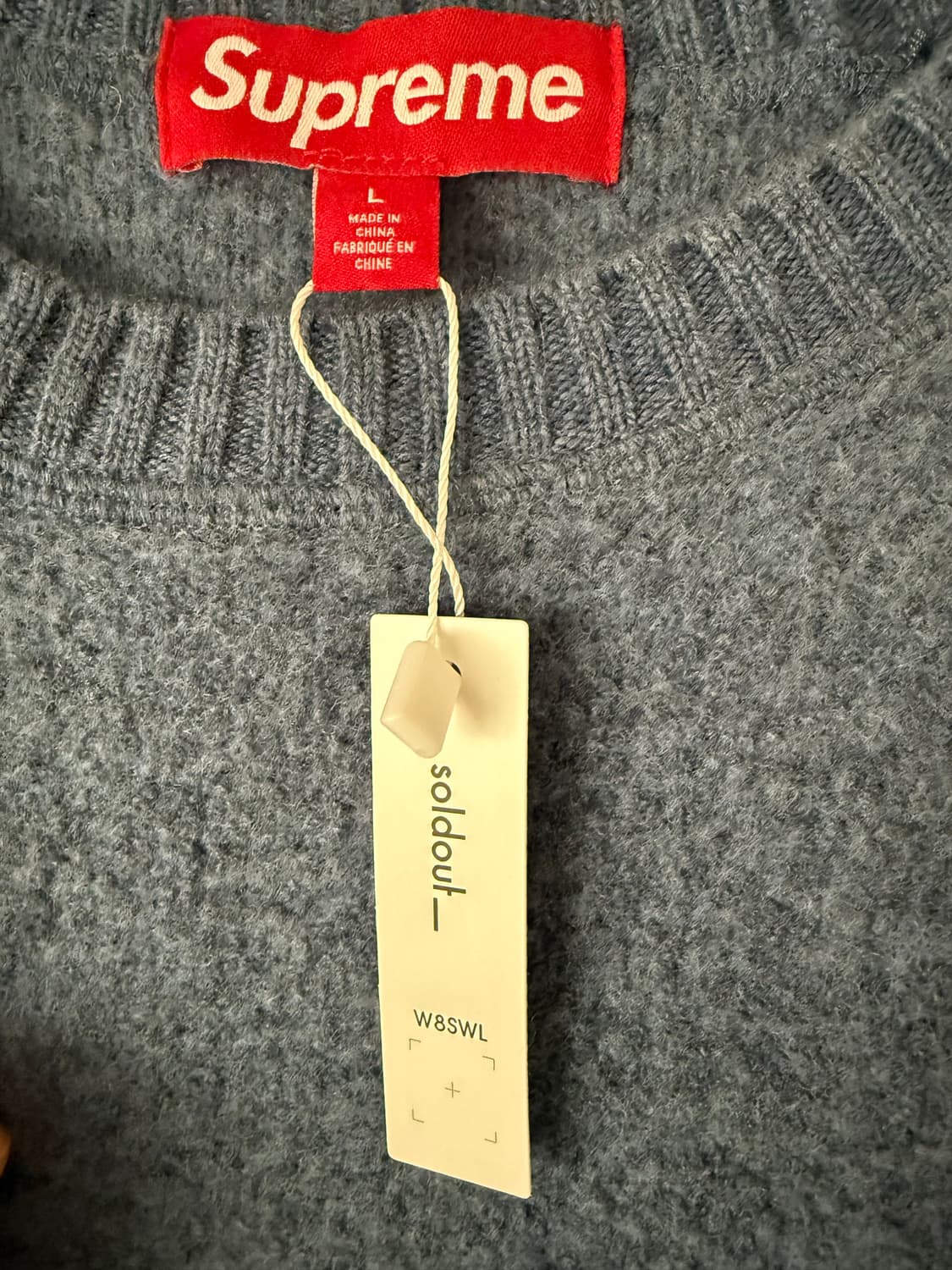 슈프림 테리 스몰 박스 스웨터 블루 (24FW) L사이즈 상품이미지4