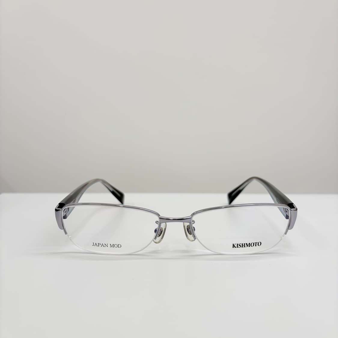 KISHMOTO 실버 반무테 빈티지안경 상품이미지3