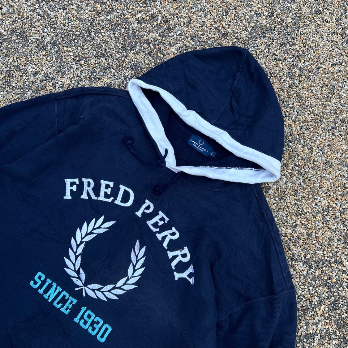 프레디페리 재팬 라인 월계관 아치로고 와플 후드티 상품이미지2