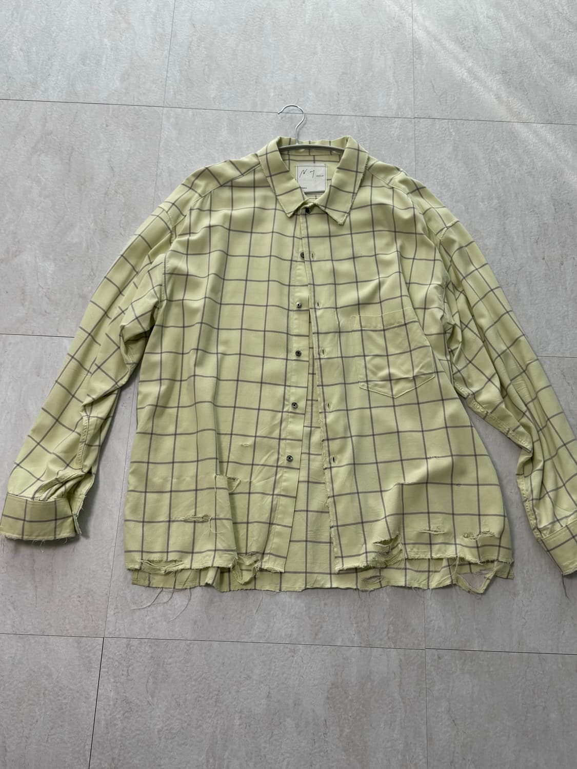안셀름 Ancellm RAYON CHECK CRASH LS SHIRT 상품이미지4