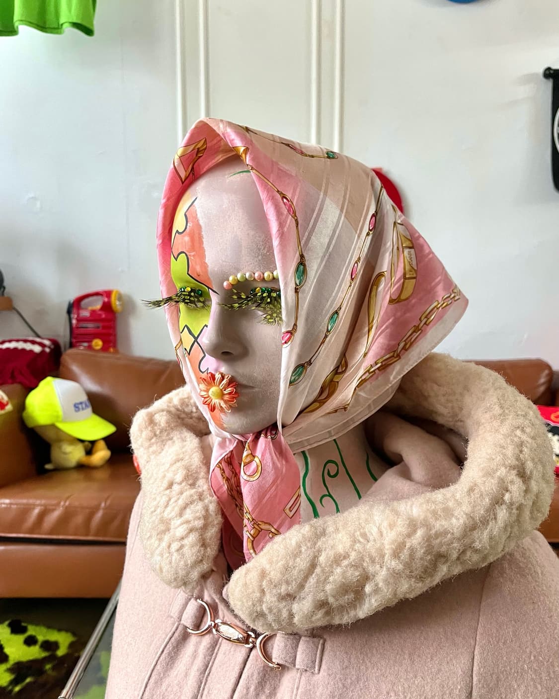 1980-90s TRUSSARDI Italian Silk Scarf 상품이미지2