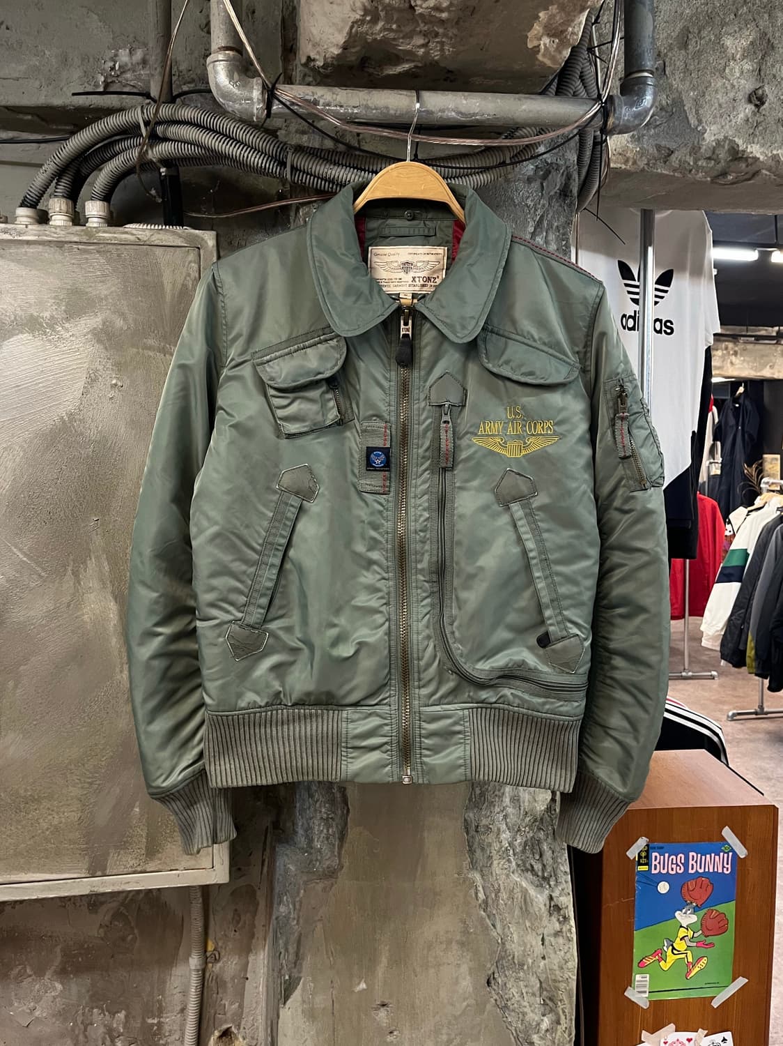 엑스톤즈 밀리터리 ma1 봄버 항공 점퍼 카키 M #csz2036 상품이미지1