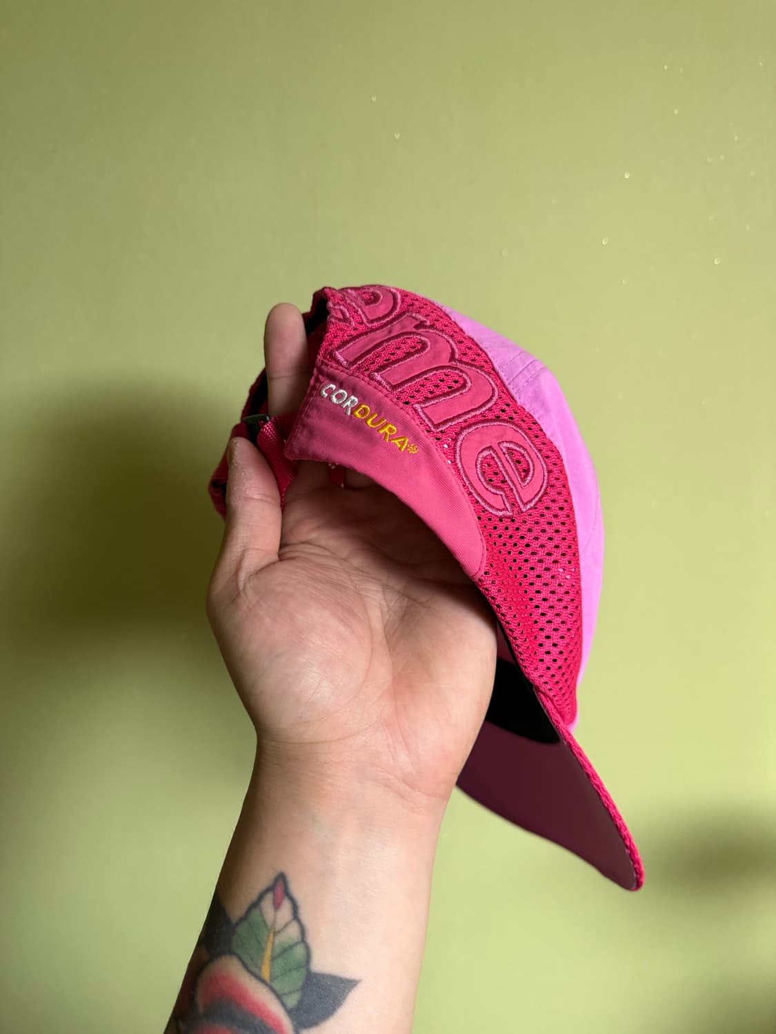 슈프림 코듀라 메쉬 6 패널 핑크 볼캡 상품이미지5