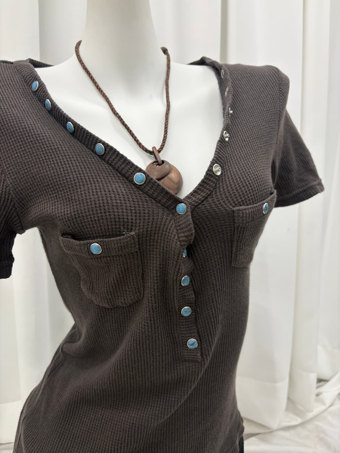 y2k 브이넥 슬리브 상품이미지1