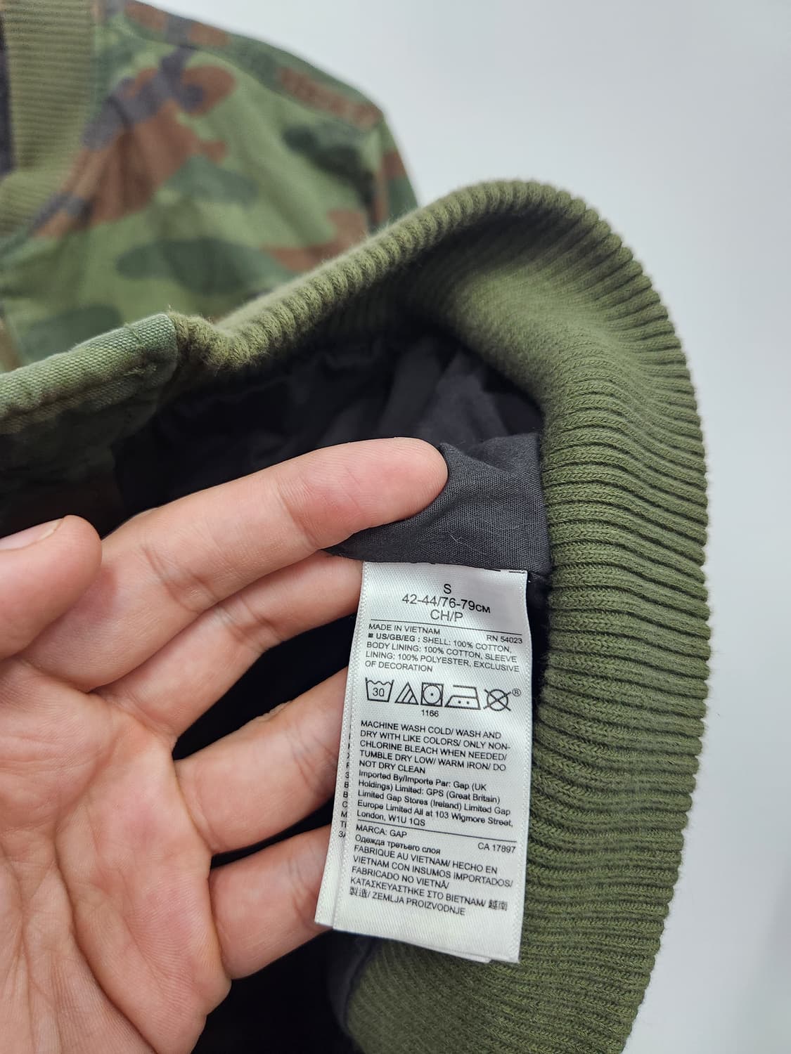 갭 카모 항공점퍼 상품이미지7