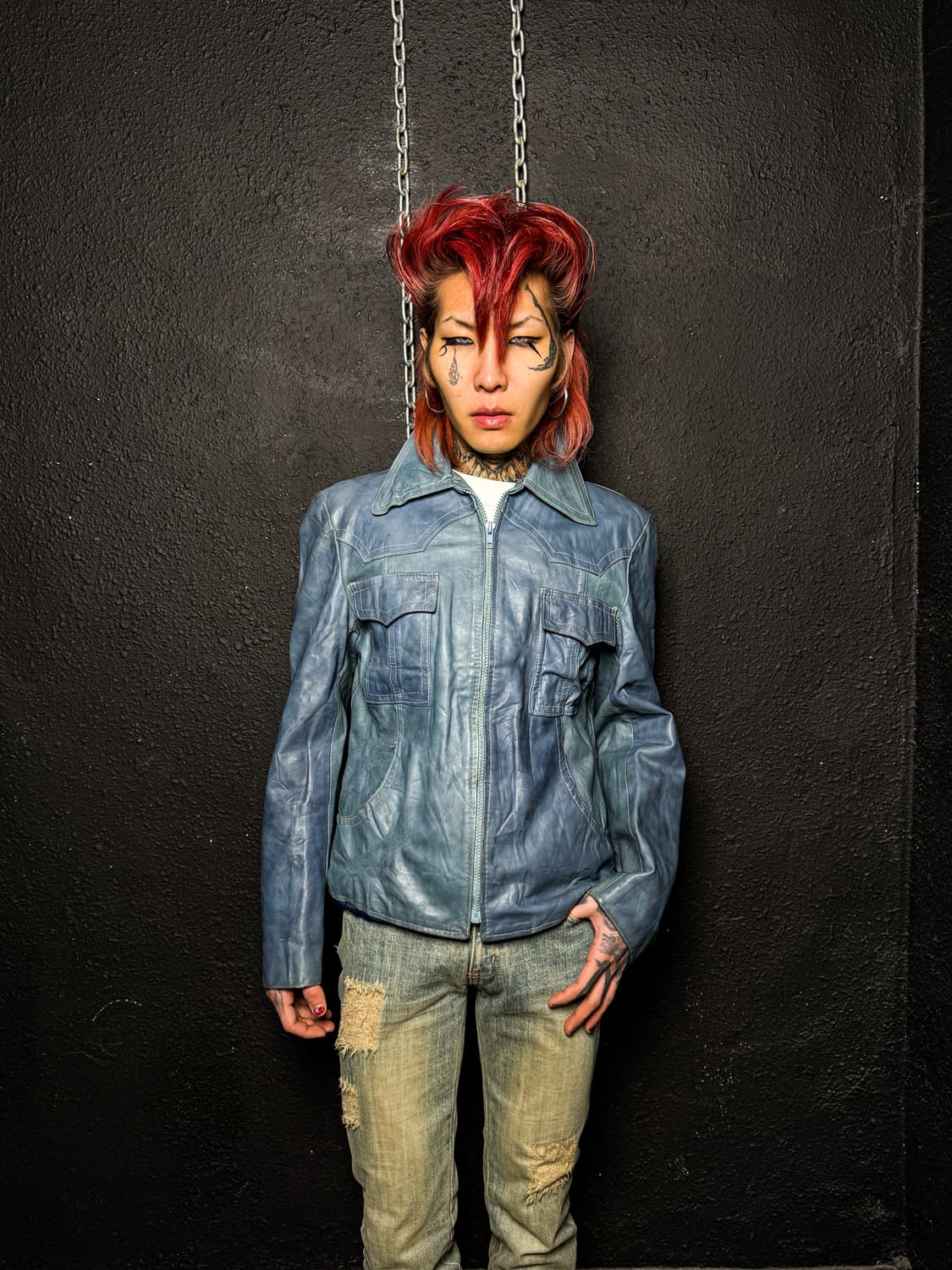 Victoria Leather – 70’s~80’s Blue Leathe 상품이미지5