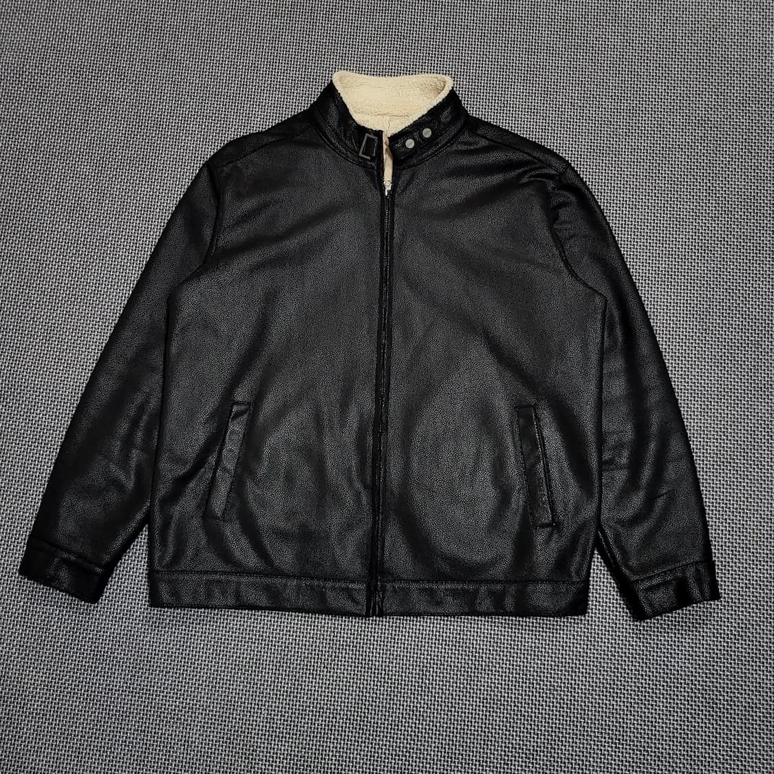 라일앤스콧 퍼 안감 블루종 라이더 자켓 블랙 (105) 상품이미지1