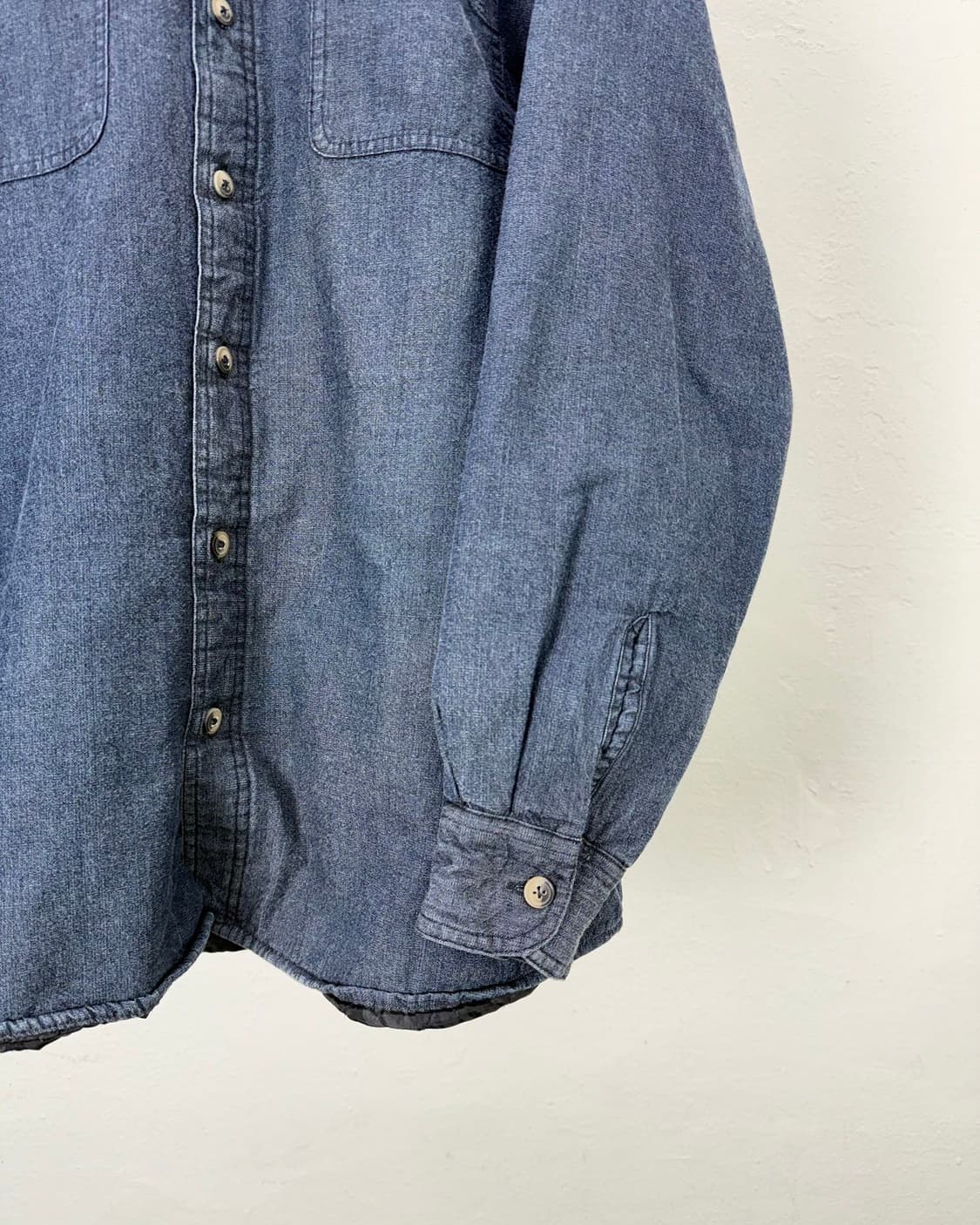 랭글러 네이비 클래식 퀼팅 트러커 데님 셔츠 자켓 상품이미지5