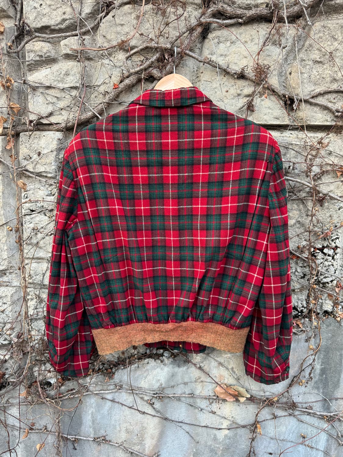 40s 펜들턴 슈퍼 빈티지 체크 울 블루종 자켓 상품이미지2