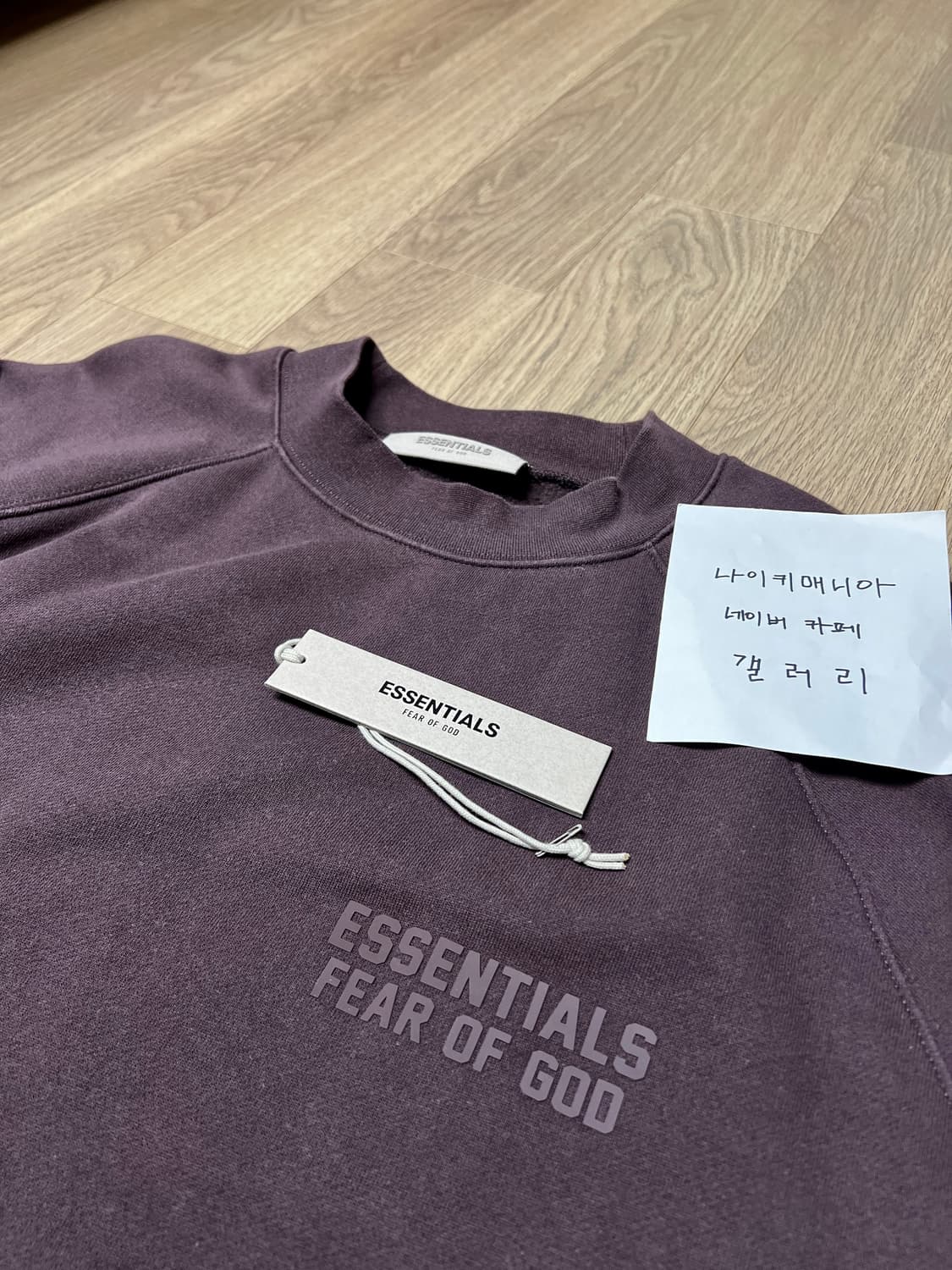 [M] ESSENTIALS 에센셜 크루넥 맨투맨 플럼 상품이미지6