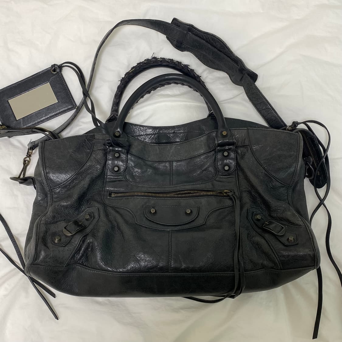 발렌시아가 시티백 모터백 블랙 흑장 상품이미지1