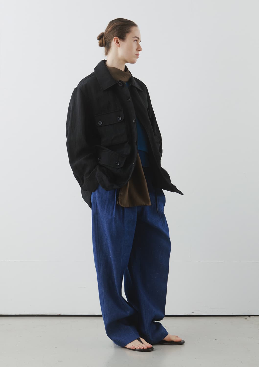 문달 Luster Safari Jacket in Black 상품이미지2