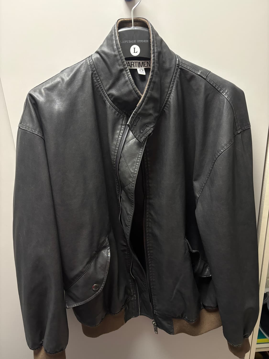 파르티멘토 레더 헤링턴 자켓 상품이미지2