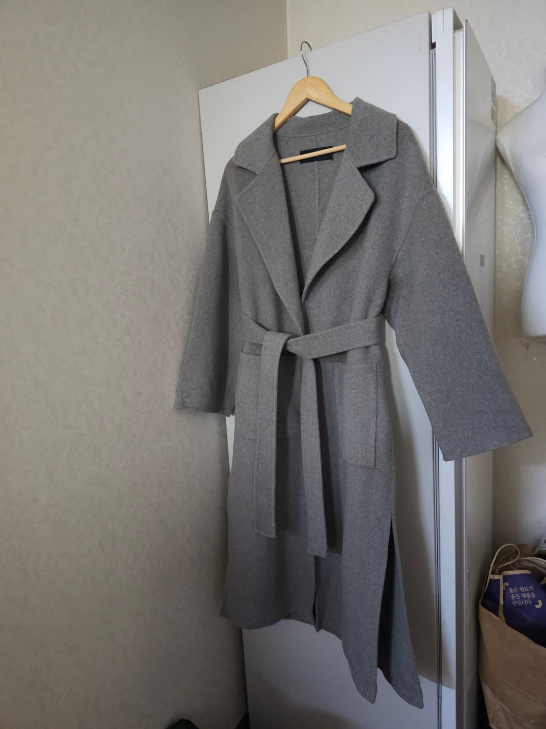 GIOVEDI 울 캐시미어 핸드메이드 롱코트 상품이미지1