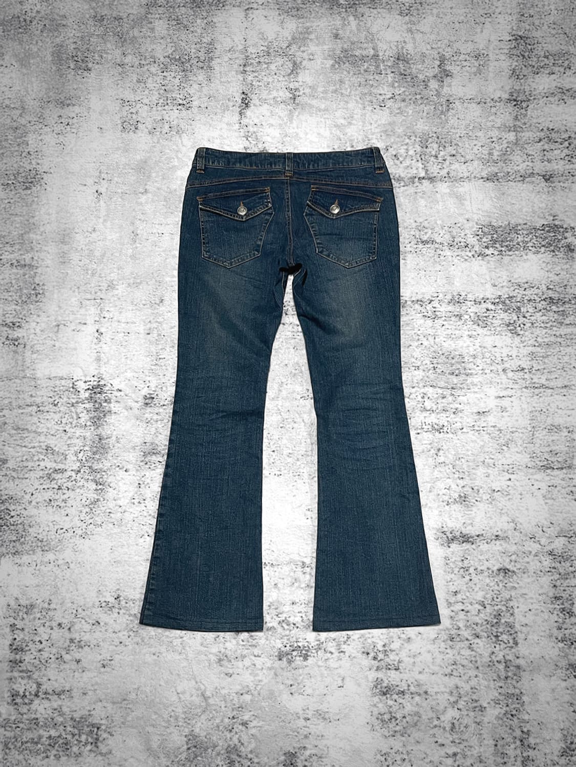 (joky gal)y2k bold button gyaru bootcut  상품이미지5