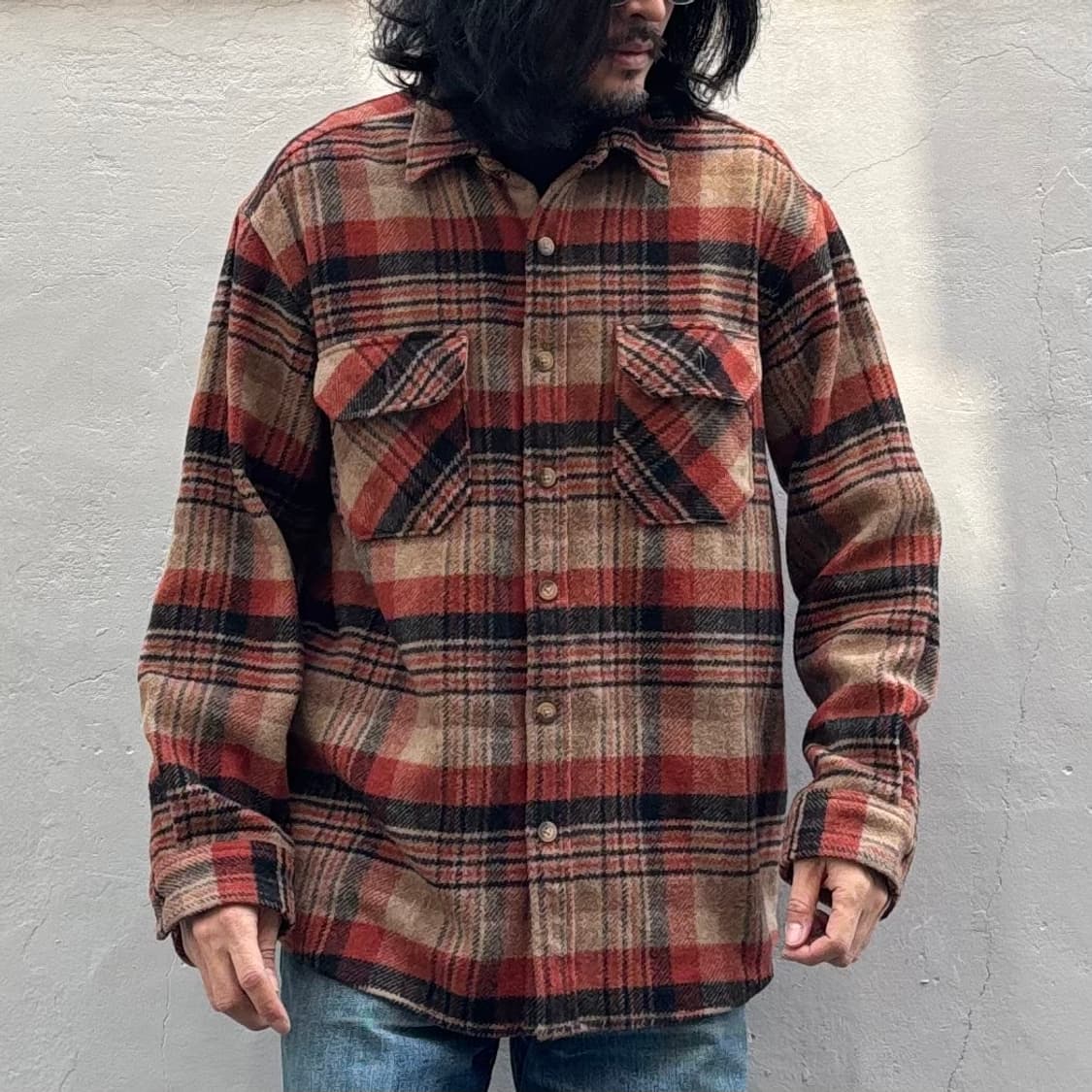 Fate 헤비 울 체크셔츠 상품이미지10