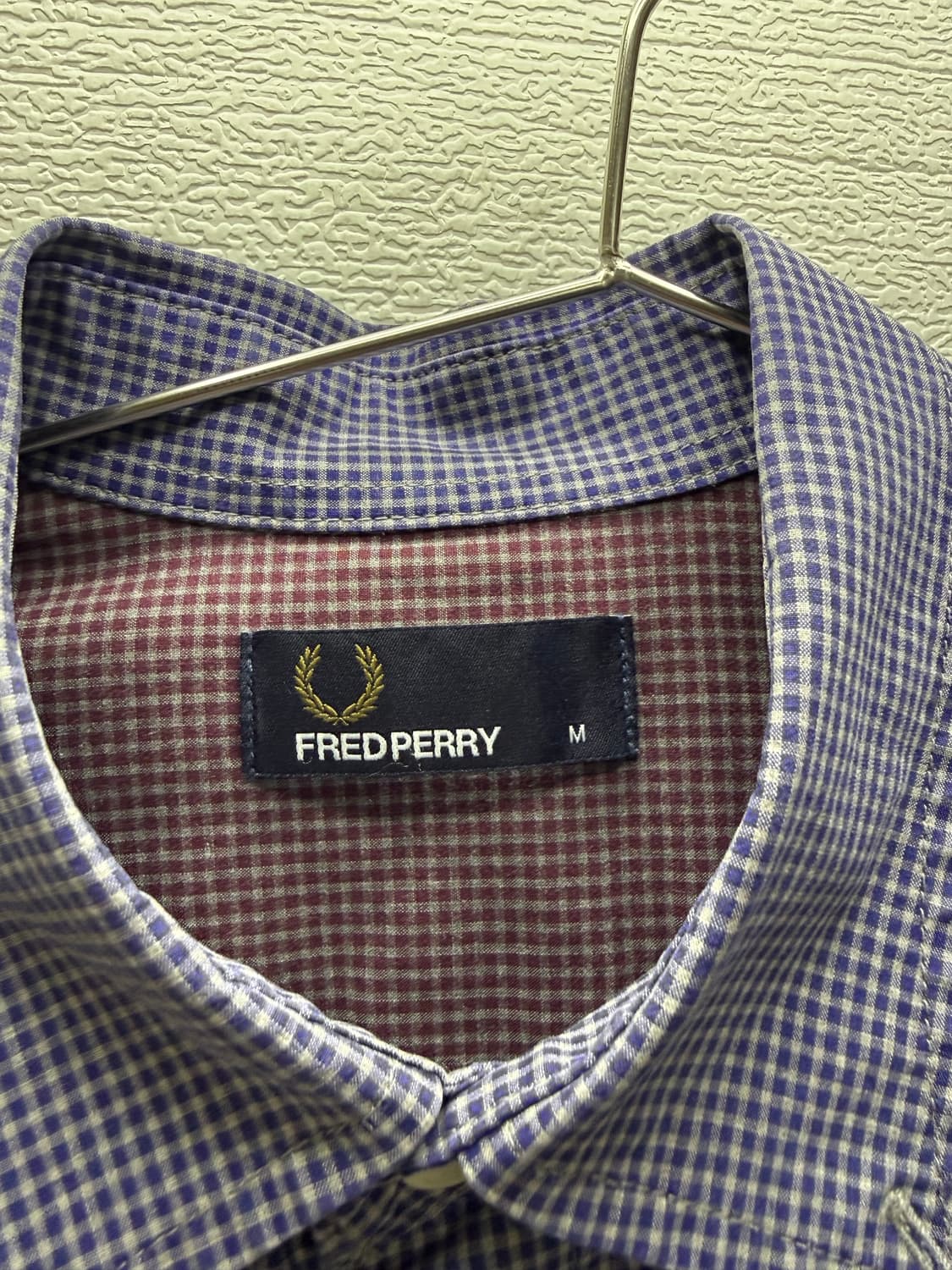 프레드페리 긴팔 셔츠 체크 M사이즈 1+1 상품이미지4