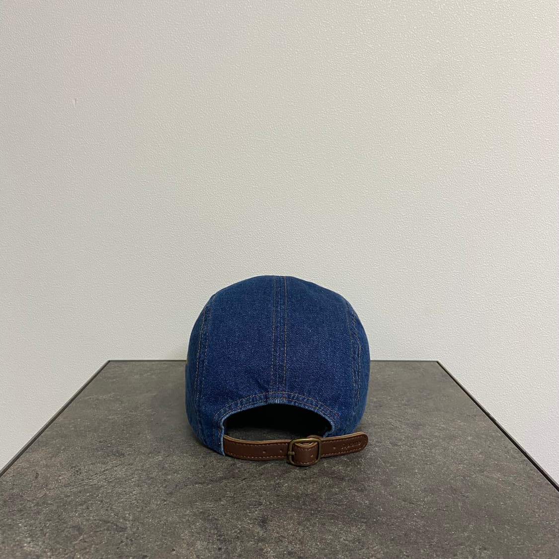 슈프림 22FW 워시드 데님 레드 박스로고 캠프캡 모자 상품이미지4