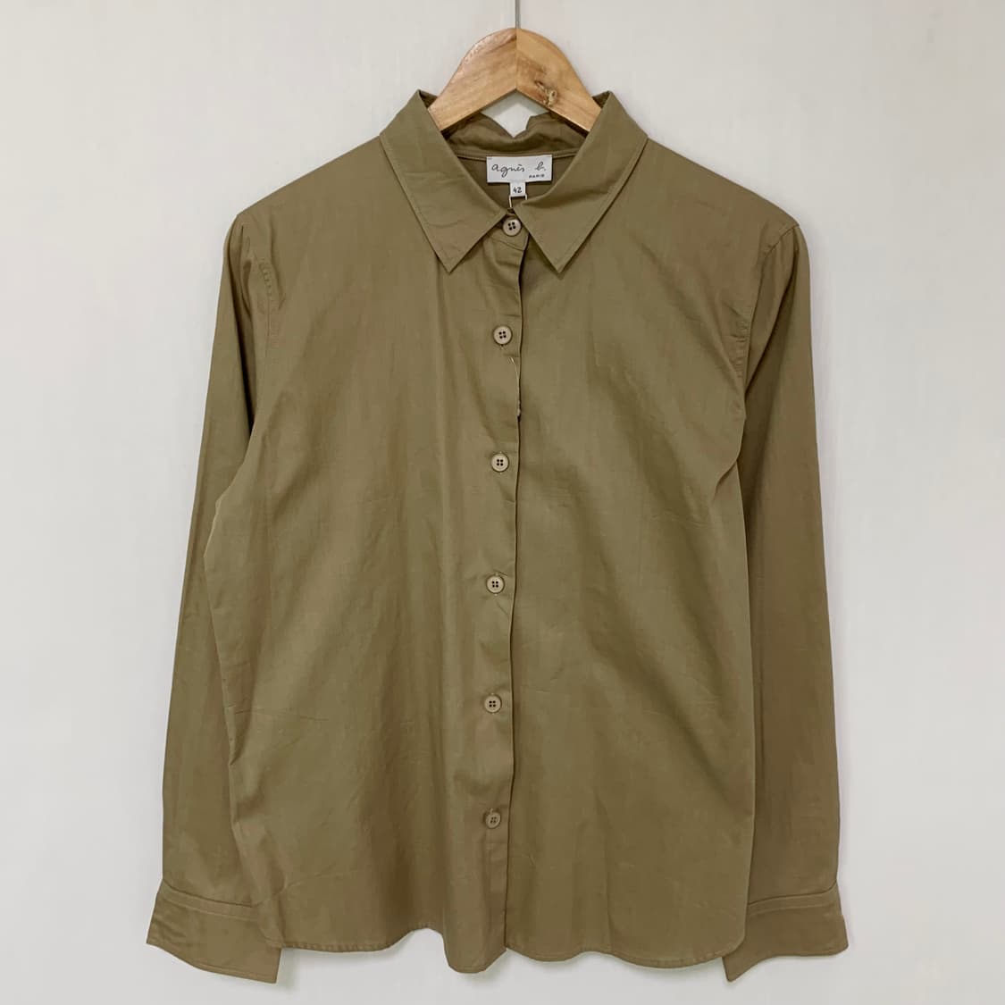 아녜스베 아네스베 여성 빈티지 베이직 셔츠 코코아베이지 42 상품이미지3