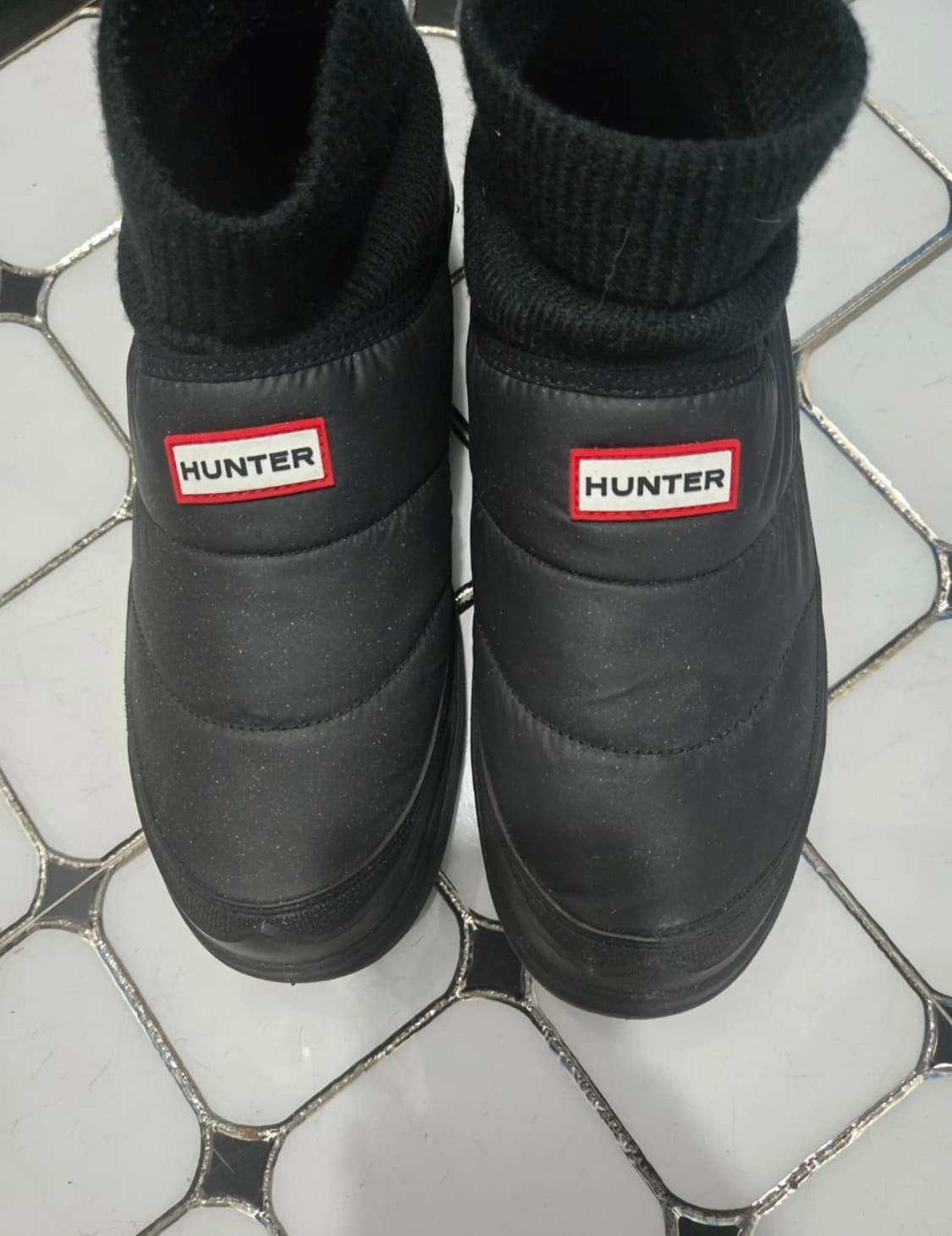  헌터 패딩 니트 커프 부츠 블랙 280사이즈 깔창x 상품이미지1