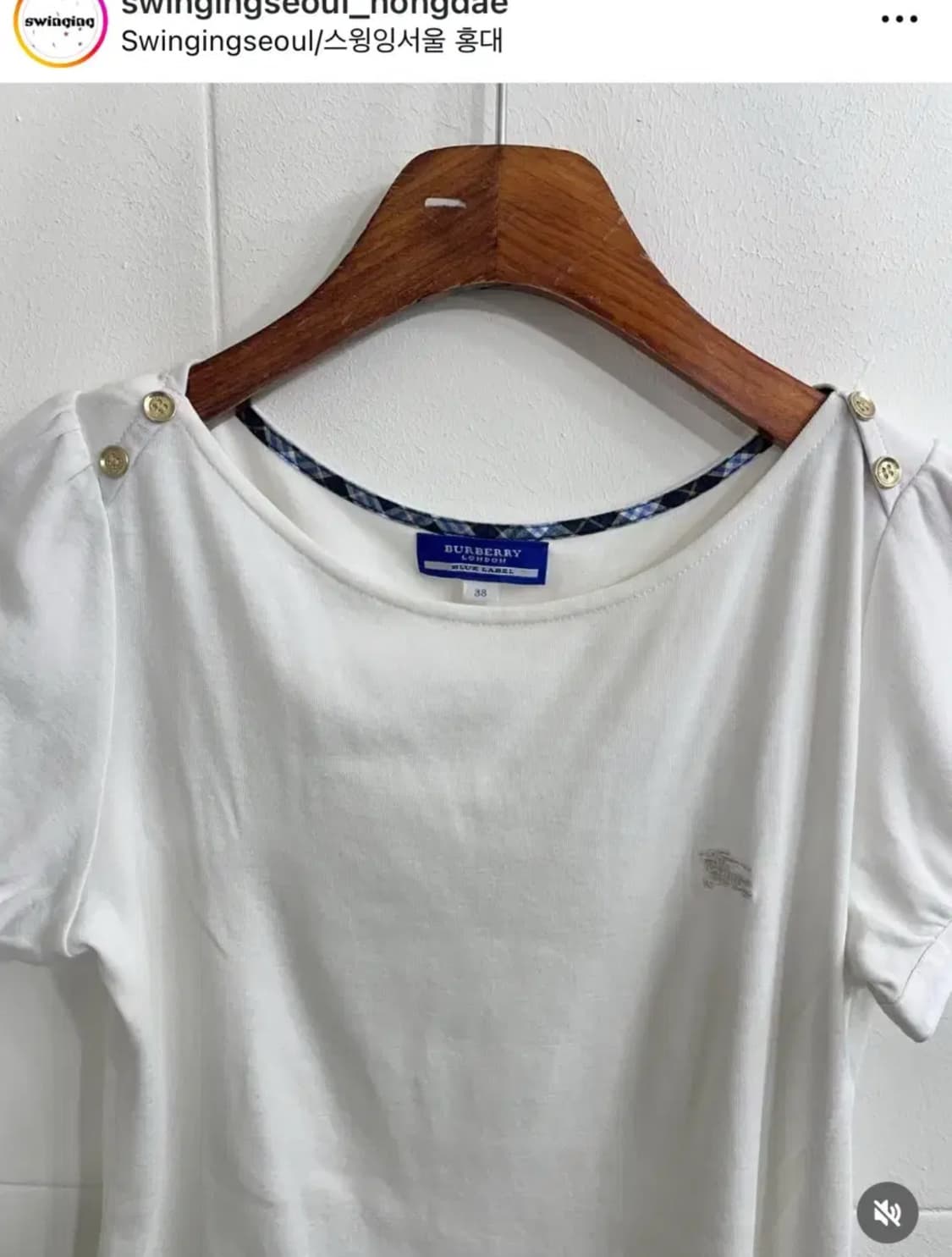 버버리 반팔 슬리브리스 코디 세트 체크  상품이미지7