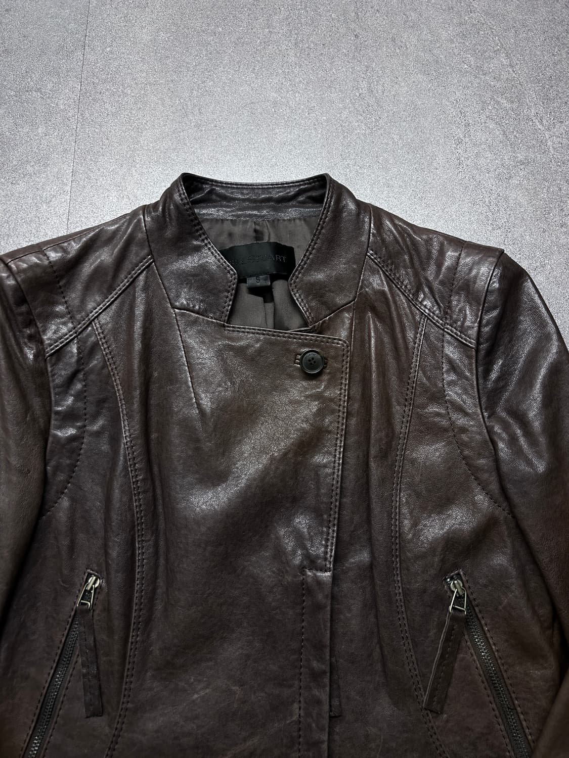 질 스튜어트 비대칭 레더 자켓 상품이미지2